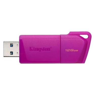 Imagem de Pendrive Kingston DataTraveler Exodia 128GB USB 3.2 - Roxo