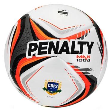 Imagem de Bola Futsal Penalty Max 1000 XXVI Termotec Unissex, Branco, Laranja, Ú