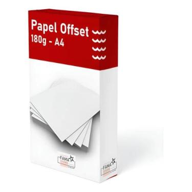 Imagem de Papel Offset 180g Caixa Com 125 Folhas Tamanho A4 Branco - Congratulat