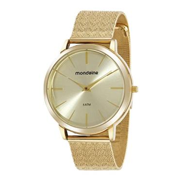 Imagem de Relogio Mondaine Feminino Ref: 76784lpmvde2 Casual Dourado Mesh