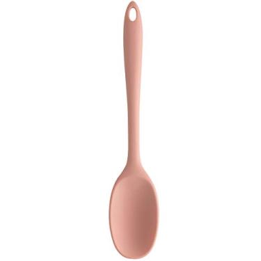 Imagem de Colher Silicone Utensílio De Cozinha Arroz Fritar Mexer Ou Rosa