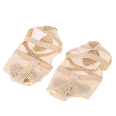 Imagem de Meias femininas para dança de corpo inteiro para pés Lyrical Skin Shoes Mesh Stretch Kids Dance Paws, Nude., X-Large