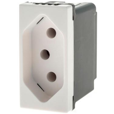 Imagem de Módulo Tomada Legrand Pial Plus+ - 2P+T - 20A/250V - Borne Parafuso - Branco - 615060BC