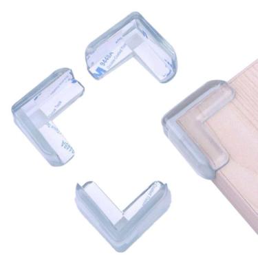 Imagem de 4 Protetores De Quina Canto Silicone Mesa Vidro Bebê Criança