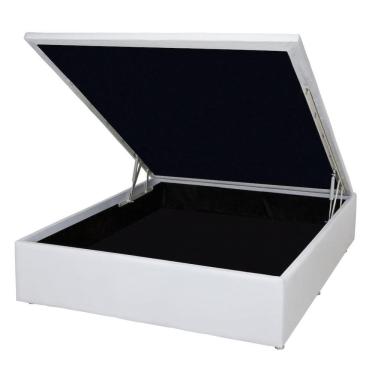 Imagem de Base Baú Physical Corino Branco Casal (138x188x39) - Ortobom