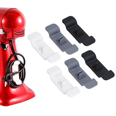 Imagem de Organizador de cabos para aparelhos de cozinha, suporte de cabo, organizador de cabos para pequenos eletrodomésticos, misturador, liquidificador, máquina de café, panela de pressão e fritadeira a ar (6 peças)