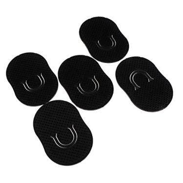 Imagem de 5 peças escova de palma preta redonda para homens, escovas de cabelo portáteis escovas de shampoo de barba pente de bolso escova de massageador