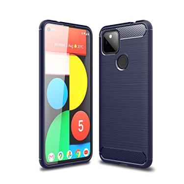 Imagem de YUNCHAO Caixa de telefone Para Google Pixel 5a Brushed Texture Carbon Fiber TPU Case capa para celular