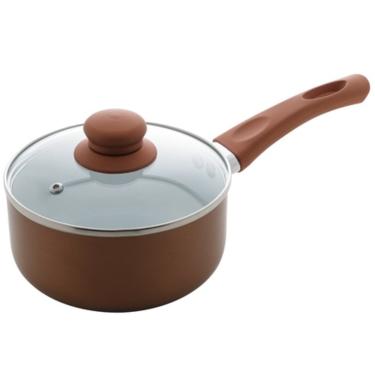 Imagem de Panela Rosé 20cm Revestimento Cerâmico Com Tampa Lyor