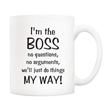 Imagem de Caneca de café 5Aup Bosses Day Funny Boss Office da Co-worker Colleague, I'm the Boss. Copos We Just Do Things My Way 325 ml, ideia de para colegas de trabalho masculinos ou femininos