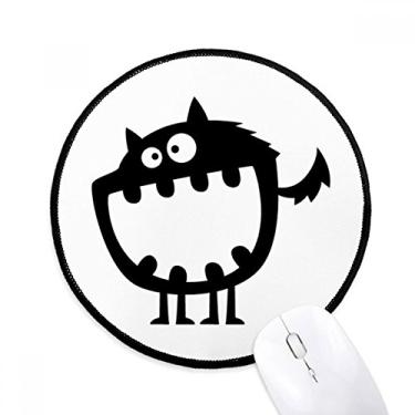 Imagem de DIYthinker Universo e alienígena Big Mouth Monster Mouse Pad Desktop Office Tapete redondo para computador
