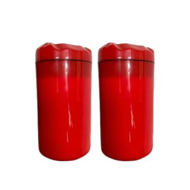Imagem de Kit com 02 Porta Garrafa Térmico Camisinha de Cerveja 600 ML Qualidade Premium (Vermelho)