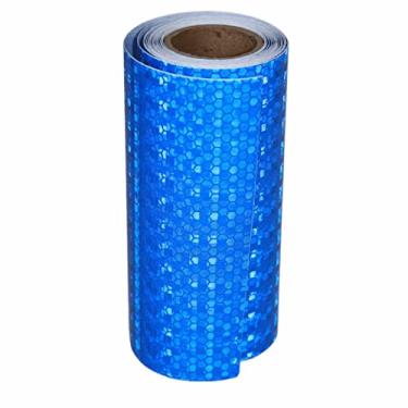 Imagem de Fita reflexiva azul para carro 6" x 10 pés, fita de segurança de aviso de alta visibilidade à prova d'água, adesivos reflexivos ao ar livre, acessórios externos óbvios.