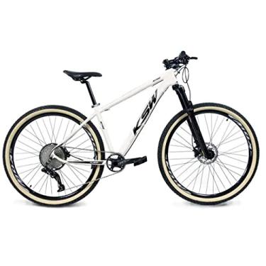 Imagem de Bicicleta Aro 29 Ksw Xlt 12v Garfo com Trava K7 11/50 Freios Hidráulicos Kit 1x12 (17, Branco)