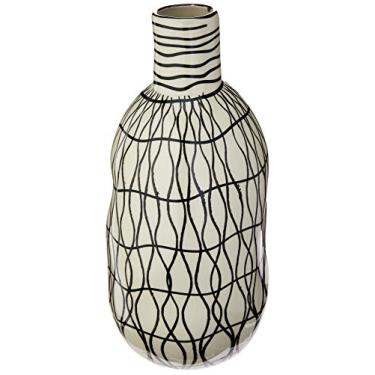 Imagem de Caicos Garrafa Decorativ 29 * 13cm Ceramica Bran/pret Cn Home & Co Único