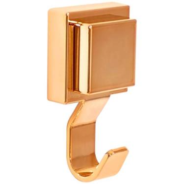 Imagem de Gancho Cabide Banheiro Cobre Rosé Gold Fixação Ventosa
