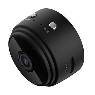 Imagem de KINUO Mini câmera espiã oculta, câmera oculta sem fio 1080P WiFi, câmera minúscula Nanny com visão noturna de detecção de movimento e acionamento de alarme