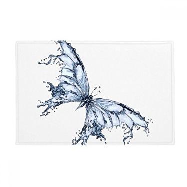 Imagem de DIYthinker Blue Butterfly Kite Tapete antiderrapante para porta de banheiro