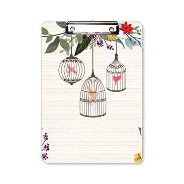 Imagem de Prateleira de flor de gaiola para prancheta, pasta, bloco de notas A4
