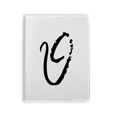 Imagem de Caderno de silhueta preta com letra grega Theta Diário capa macia