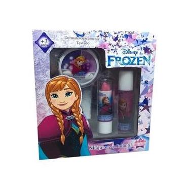 Imagem de Caixa De Maquiagem Frozen Ana Com Brilho Baton Sombra 12368