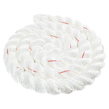 Imagem de Combo de 3 fios PolyDac Combo Utilitário e corda de reboque - Branco com trator vermelho – 3/8, 1/2, 5/8, 3/4, 1, 1-1/2, 2 polegadas Diâmetros em 10, 25, 50, 100, 250, 300, 500, 600 pés, 1 1/2 inch X 50 feet