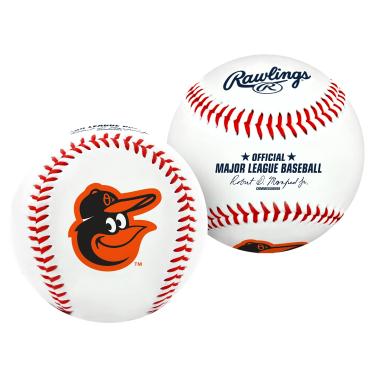 Imagem de Rawlings, Bola de Beisebol, Logotipo do time Baltimore Orioles MLB Baseball, Branco, Official