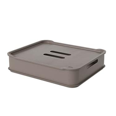 Imagem de Cesta Maxi com Tampa Fit, 38 x 31,6 x 8,4 cm, Warm Gray, Coza