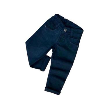 Imagem de Calça Jeans Infantil Menino Azul-Marinho Tamanho 1 Ao 16 - Pó-Pô-Pano