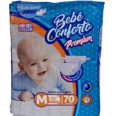 Imagem de Fralda Inf Bebe Conforto Premium Jumbo M C/70