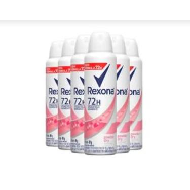 Desodorante Aerosol Rexona Powder Dry Rosa 150ml- 6 Unidades - R$ 77,99