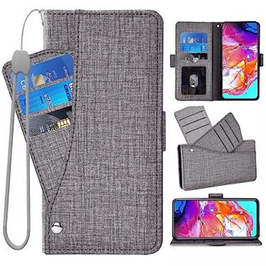 Imagem de Capa carteira de couro com capa flip para Xiaomi para Redmi Note 11 Pro 10 4G 10S 9 9S 8 7 7S 9A 9C 8A 7A 6 5 Plus 4 4X Stand Phone Cases, cinza, para Redmi 8