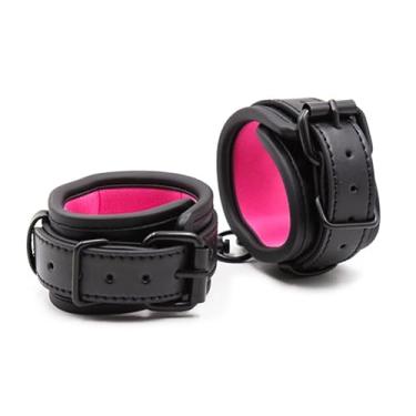 Imagem de Algemas de couro Ajustáveis Para Mulheres Brinquedos Sexuais Acessórios Exóticos (Rosa)