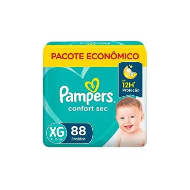 Imagem de Fralda Pampers Confort Sec Pacote Giga Tamanho XG com 88 Fraldas Descartáveis