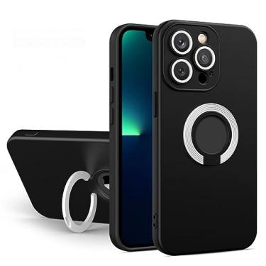 Imagem de Armor Silicone Contrast Ring Holder Phone Case For iPhone 14 13 11 12 ProMax XR XS Max Shockproof Non-slip Cover Hole Cases, T4, For iphone 11