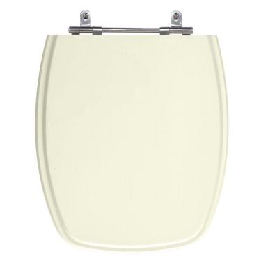 Imagem de Assento Sanitário Stylus Pergamon (Bege Claro) Tampa Para Vaso Celite de Madeira Laqueada