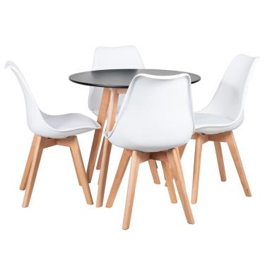 Imagem de KIT - Mesa Leda 80 cm + 4 cadeiras Leda