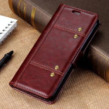 Imagem de Para Huawei P40 Pro Plus Case Para Huawei mate 50 Pro P50 5G Flip Cover Luxury Wallet Phone Para P30 Pro P 40 50 P50Pro Mate50, Vinho tinto (FMW), Para Huawei P50