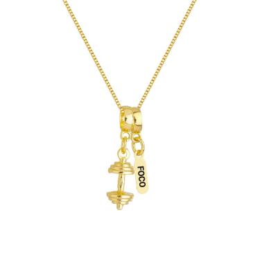 Imagem de Colar Pingente Supino de Academia Banhado a Ouro 18k