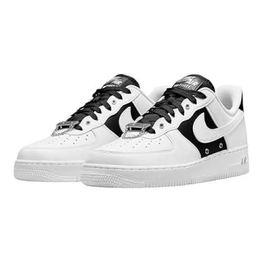 Imagem de Nike Tênis unissex Air Force 1 07, Branco, preto, metálico, prata, branco, 44