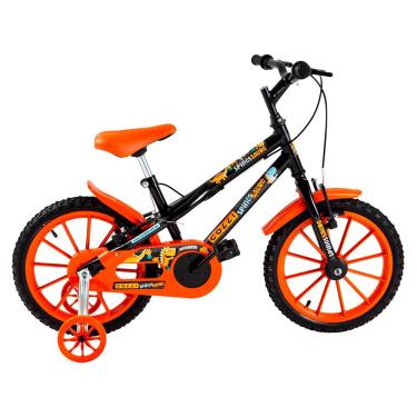 Imagem de Bicicleta Infantil Spinossauro Colli Aro-16 Com Preto e Laranja