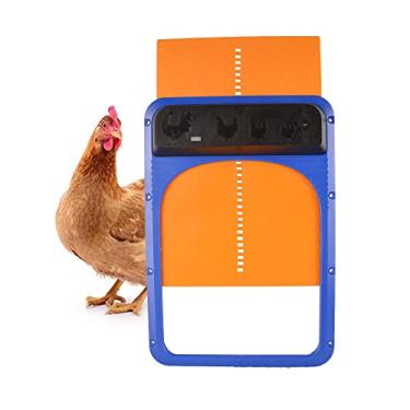 Imagem de Abridor automático de porta de galinheiro, porta de galinheiro automático com sensor de luz, porta de galinha alimentada por bateria para aves pequenas, abridor de portão elétrico à prova d'água para