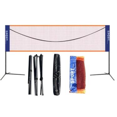 Imagem de Conjunto Portátil De Rede De Badminton Com Bolsa De Armazenamento, Suporte De Rede Estabilizada De Pickleball De Tênis, Para Academia De Parque, Estrutura Robusta (Size : 4.1m/14ft)