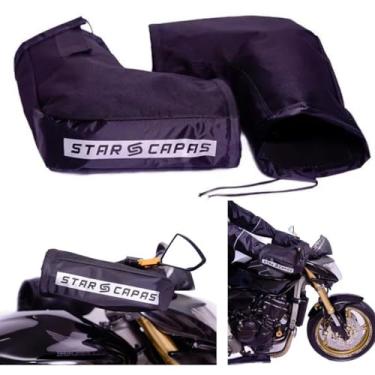 Imagem de Luva Protetor De Mão Polaina De Guidão De Moto Chuva Frio