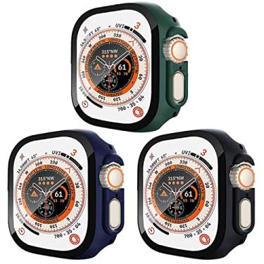 Imagem de Capa protetora de tela compatível com Apple Watch Ultra 2 de 49 mm em policarbonato rígido à prova de arranhões, à prova de choque, para Apple Watch Ultra de 49 mm (pacote com 3)