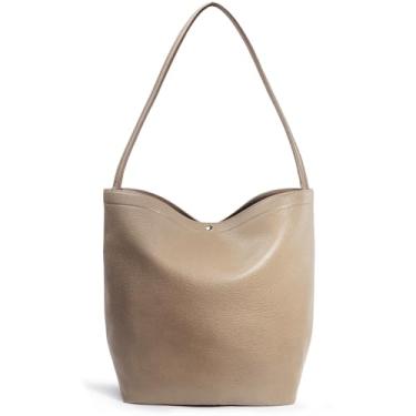 Imagem de Hobo Bolsas femininas de couro vegano bolsa de ombro minimalista, Nude.