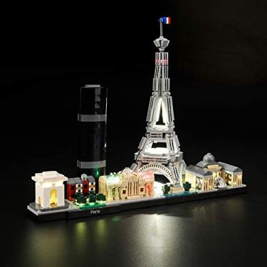 Imagem de GEAMENT LED Light for (Architecture Paris with Eiffel Tower) Building Blocks Set - Compatible with Lego 21044 Skyline Building Model (Model Set Not Included)