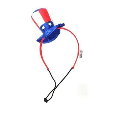 Imagem de Boné Midlee Uncle Sam 4 de julho para cães grandes