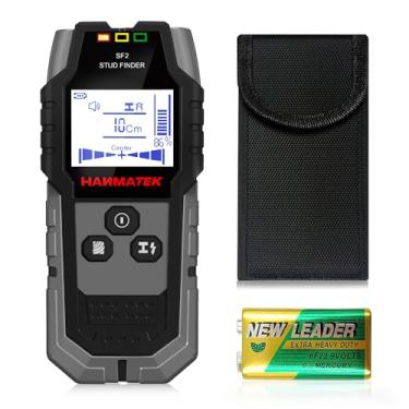 Imagem de HANMATEK Detector de scanner de parede com sensor inteligente profissional, alarme de áudio e tela LCD HD, ferramenta localizadora de pino de modo exato de madeira 5 em 1 para a borda central de