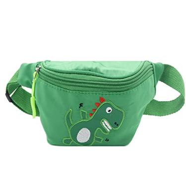 Imagem de Pochete infantil de dinossauro fofa, bolsa de cintura pequena, bolsa transversal para meninas e meninos, G-reen (grande, 32 x 14 x 7 cm), one size